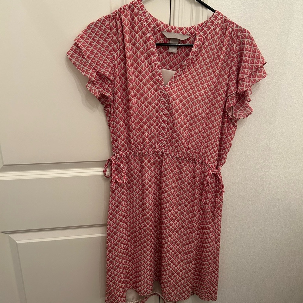 H&M Red Geometric Mini Dress